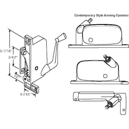 Strybuc Awning Operator Mill 41-236P D